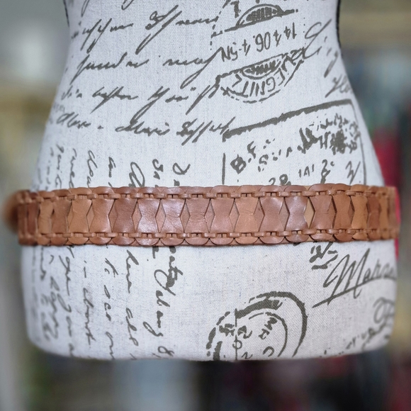 Fossil Tan Woven Leather Belt Large - Picture 5 of 7